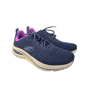 Skechers Skech-Air Meta Aired Out Sneakers Womens 11 Navy Blue Purple Athleisure